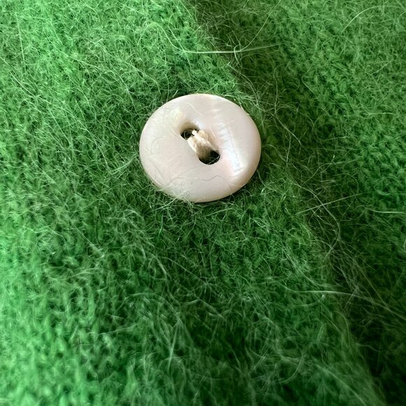 Green Mohair Wool Cardigan - Picture 2 of 5